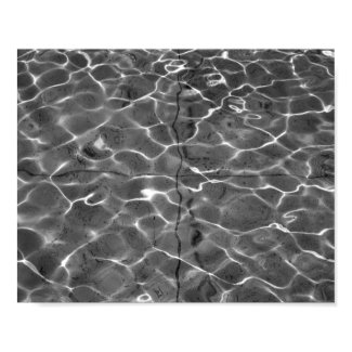 Light Reflections On Water: Black & White Print