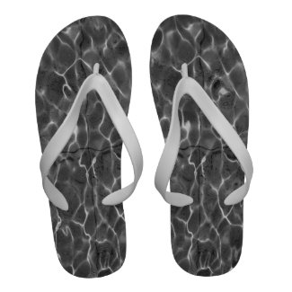 Light Reflections On Water: Black & White Sandals