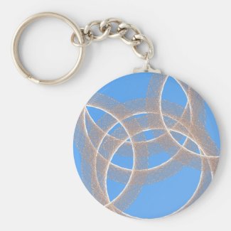 light rings in blue background abstract keychains