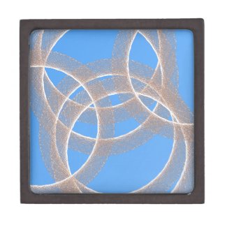 light rings in blue background abstract premium gift boxes