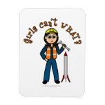 Light Rocket Scientist Girl Magnets