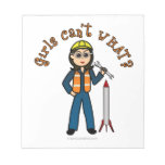 Light Rocket Scientist Girl Scratch Pads