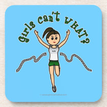 Light Runner in Green Uniform Drink Coasters