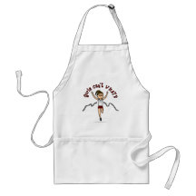 Light Runner in Red Uniform Apron