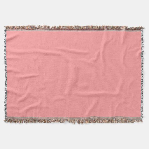 Light Salmon Pink Premium Colored Throw Zazzle