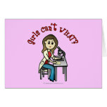 Light Scientist Girl Cards