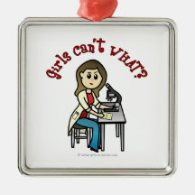 Light Scientist Girl Ornaments