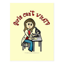 Light Scientist Girl Postcard