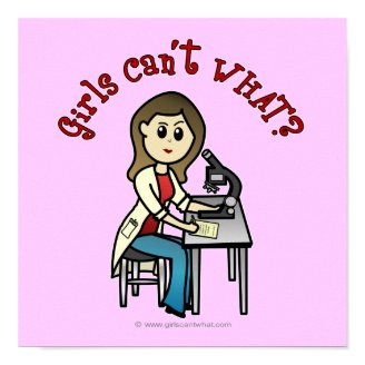 Light Scientist Girl Poster