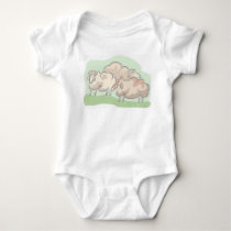 Light Sheep Baby Bodysuits