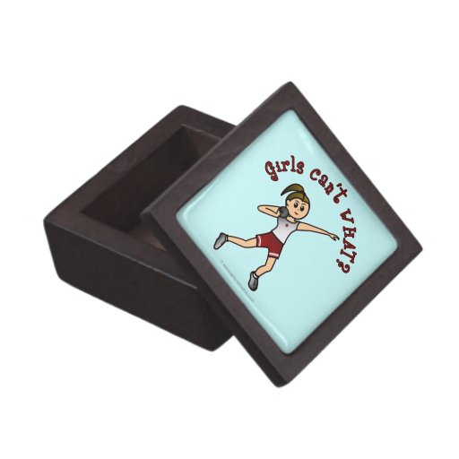 Light Shot Put Girl in Red Uniform Premium Keepsake Box