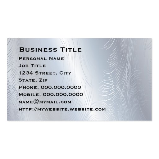 Light  Silver Textured  Business Card (back side)