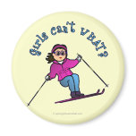 Light Snow Skier Fridge Magnets