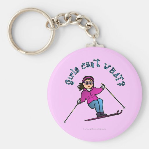 Light Snow Skier Key Chains