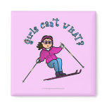 Light Snow Skier Magnet