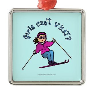 Light Snow Skier Ornaments