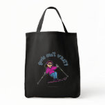 Light Snow Skier Tote Bags