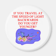 light speed phyisics joke magnet