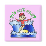 Light Surfer Girl Fridge Magnets