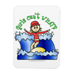 Light Surfer Girl on Surfboard Flexible Magnets