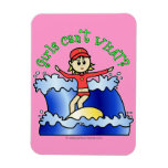Light Surfer Girl on Surfboard Flexible Magnets