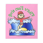 Light Surfer Girl on Surfboard Notepad