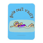 Light Swimmer Girl Swimming Flexible Magnets