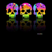 Light T-shirt - POP ART SKULLS