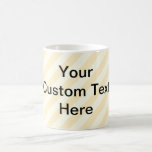 Light Tan Stripes with Black Text. Mugs