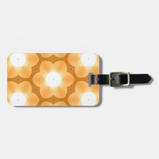 Light Tangerine Dark Flower Pattern