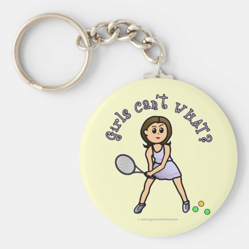 Light Tennis Player Girl Key Chains