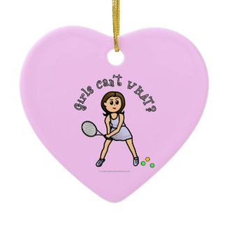 Light Tennis Player Girl Christmas Ornaments