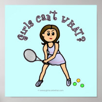 Light Tennis Player Girl posters