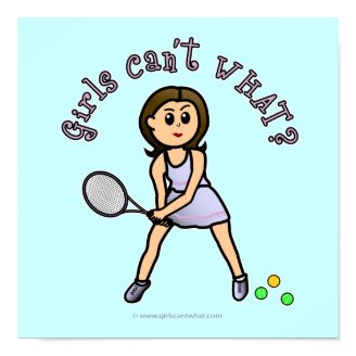 Light Tennis Player Girl Poster