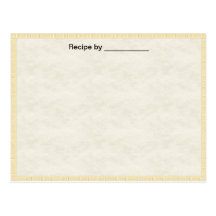 Light Textured Recipe Blank #1 Card Post Cards