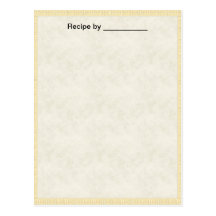 Light Textured Recipe Blank #2 Card Post Card
