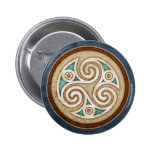 Light Triskele Round Button