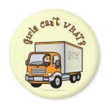 Light Trucker Girl Fridge Magnet