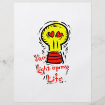 Light up life valentine love design flyers