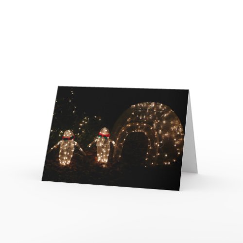 Light-Up Penguins Card card