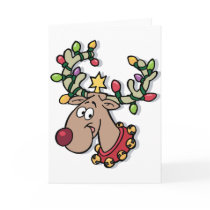 Light-Up Rudolph Card