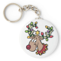 Light-Up Rudolph Keychains
