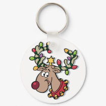 Light-Up Rudolph keychains