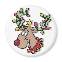 Light-Up Rudolph Magnet