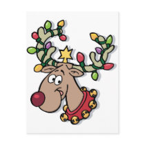 Light-Up Rudolph Post Cards
