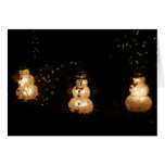 Light-Up Snowmen Card