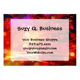 Light Up the Sky Light Rays and Fireworks Business Card