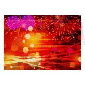 Light Up the Sky Light Rays and Fireworks Cards