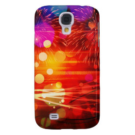 Light Up the Sky Light Rays and Fireworks Samsung Galaxy S4 Covers