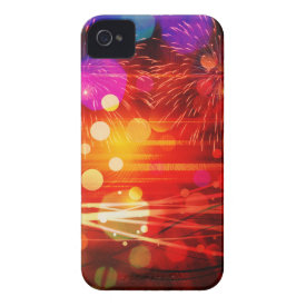 Light Up the Sky Light Rays and Fireworks iPhone 4 Case
